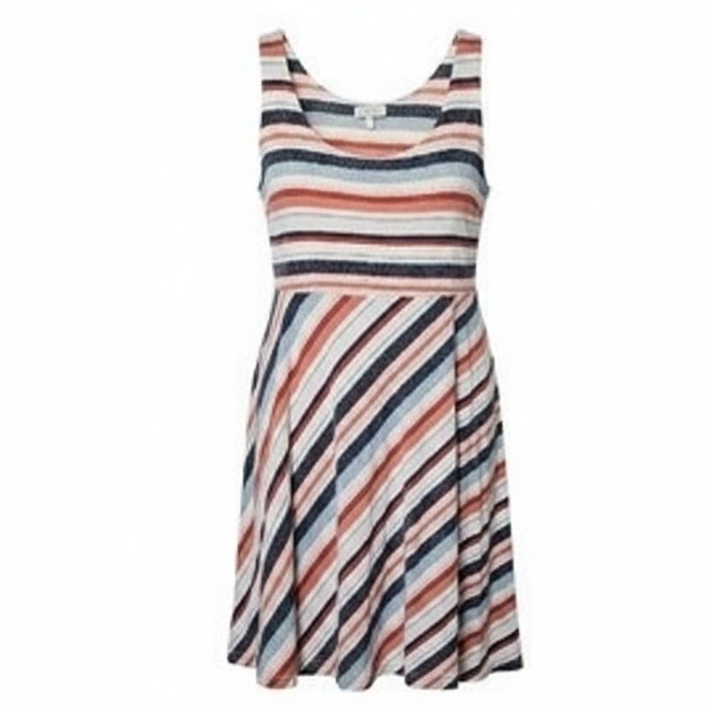 Maurices 24/7 Plus Size 2X Soft Multicolored Striped Sleeveless Dress